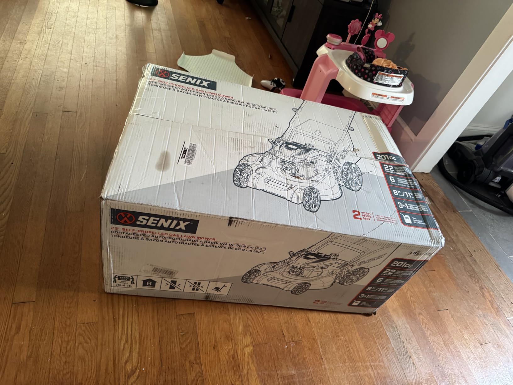 SENIX 22Inch 201cc 3-in-1 Gas Lawn Mower, Rear Wheel Self-Propelled Mower customer photo 1