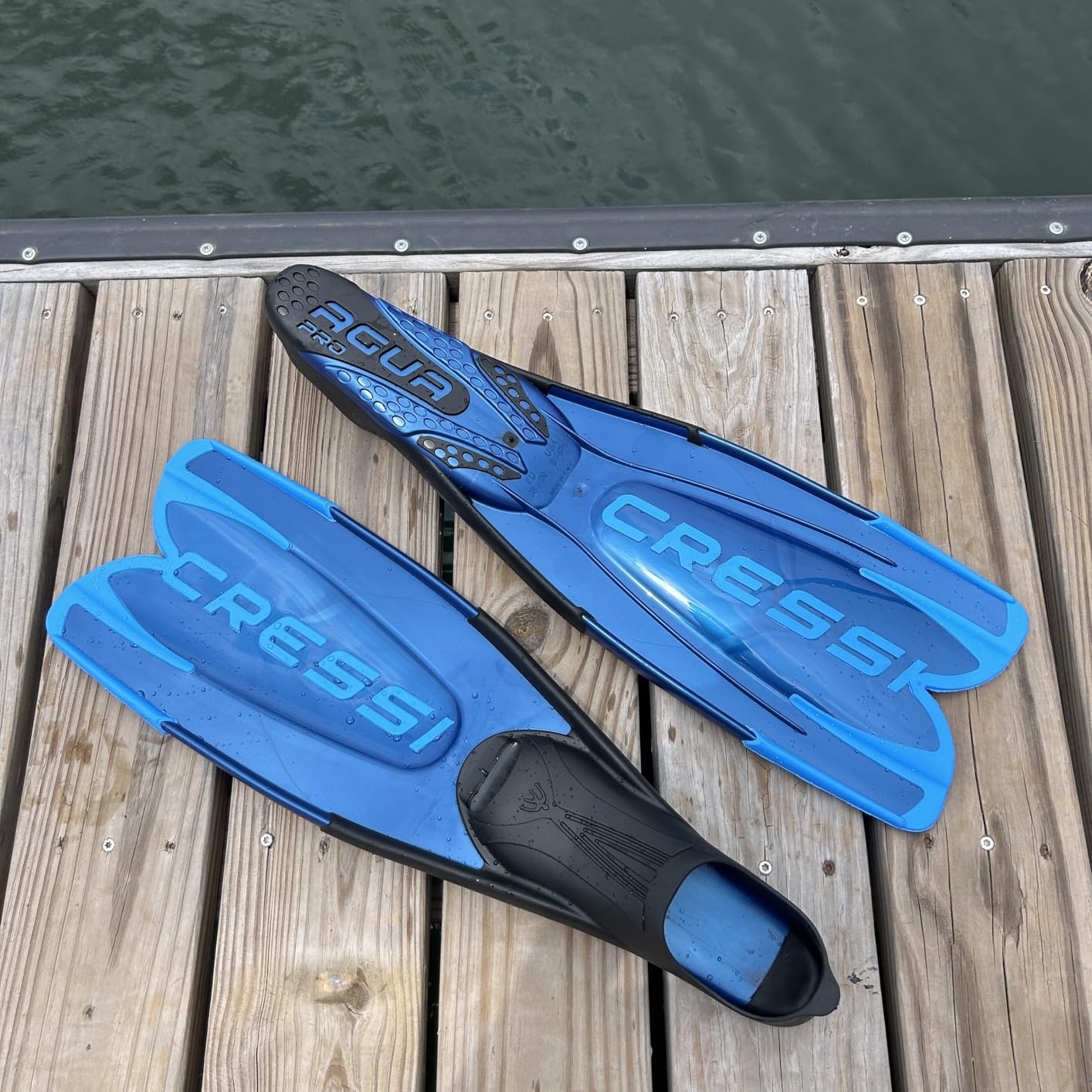 Cressi Full-Foot Diving Fins, Agua Pro, Snorkel & Scuba Fins, Made in Italy customer photo 2