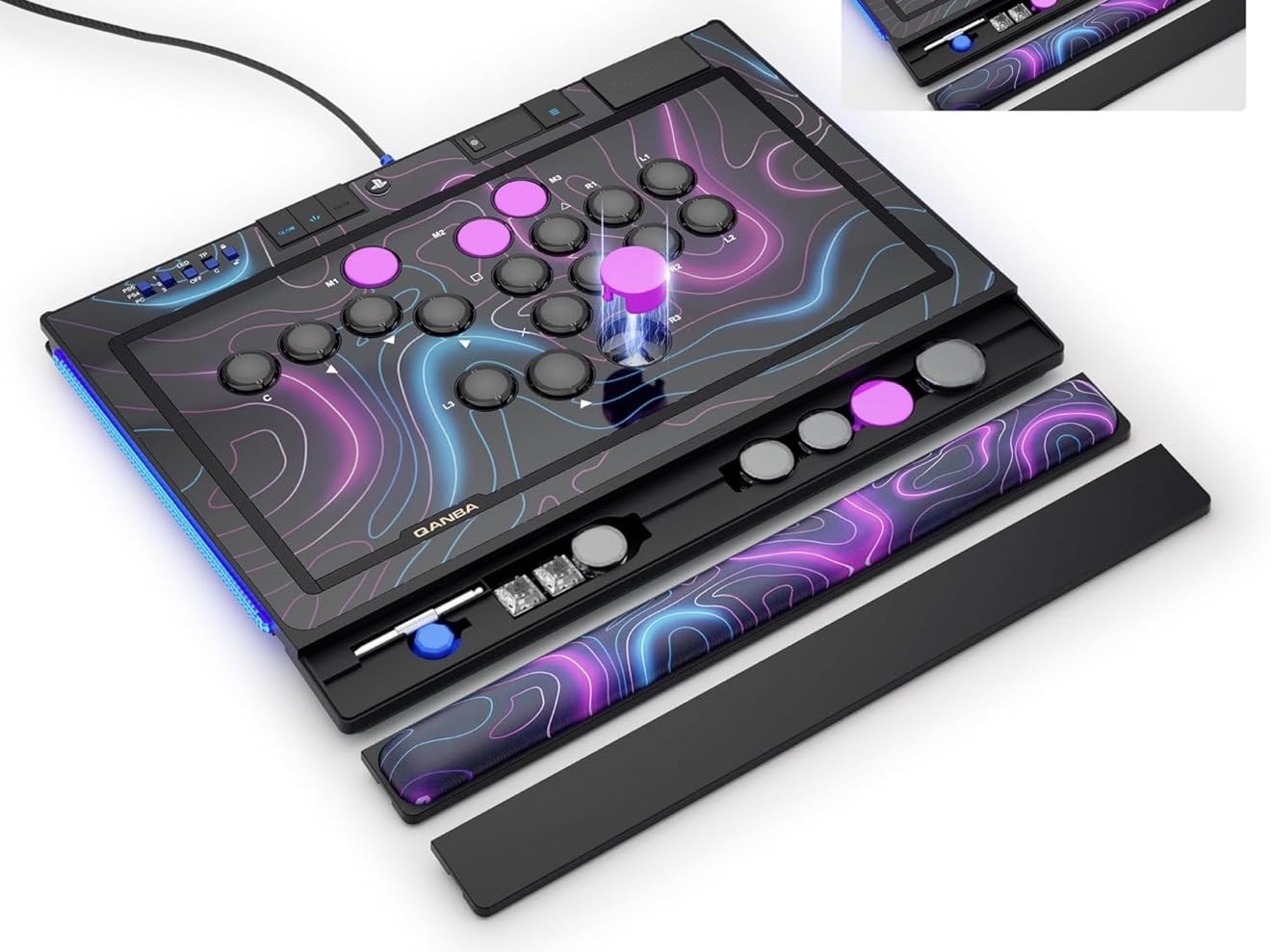Qanba Sapphire S1 Street Fighter 6 Juri Edition Leverless Arcade Controller Joystick for PlayStation 5 and PlayStation 4 and PC (Fighting Stick) Officially Licensed Sony Product,Detachable Joystick,Tournament Grade for Fighting Games,18 Adjustable Buttons, Detachable Wrist Rest customer photo 1