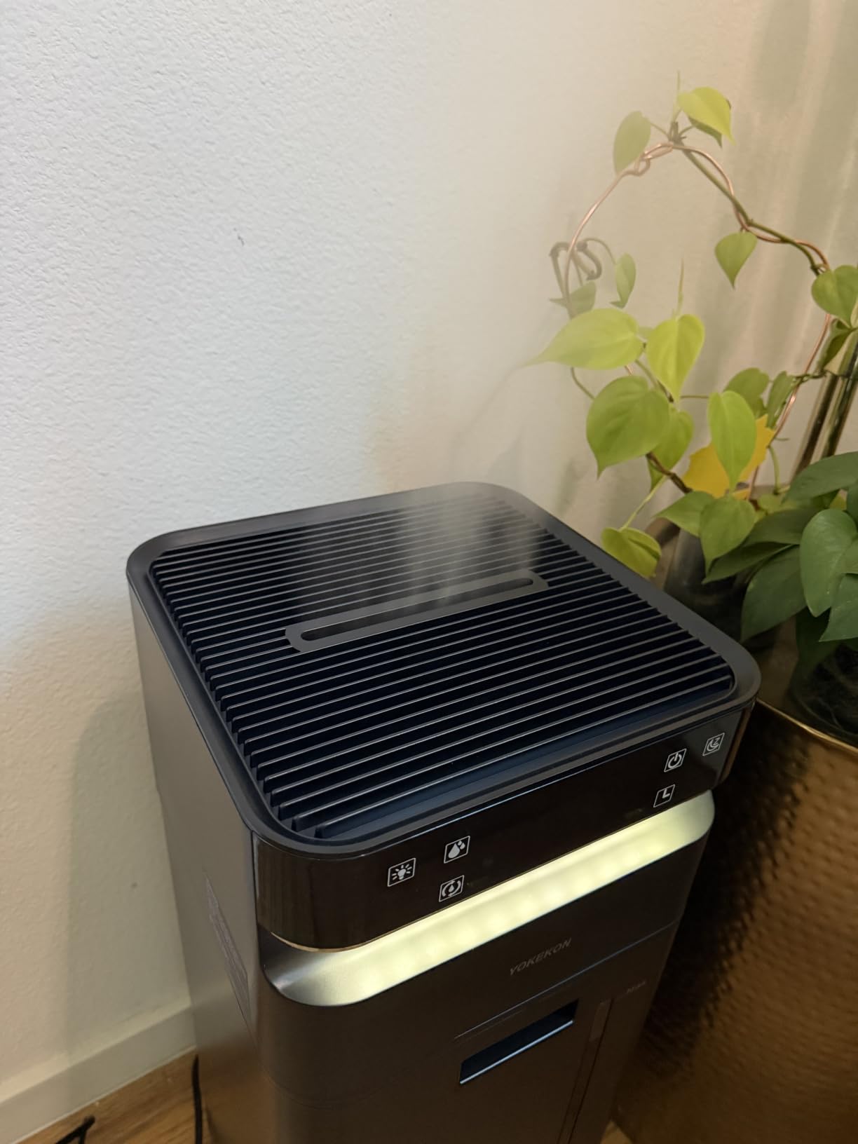 YOKEKON Humidifier Large Room 5.8Gal/22L, Cool Mist Humidifiers for Home | Flame & Night Light, 2500 sq.ft. Whole House Humidifiers for Bedroom Top Fill, Extension Tube, Plants, Kids, Adults, Black customer photo 1