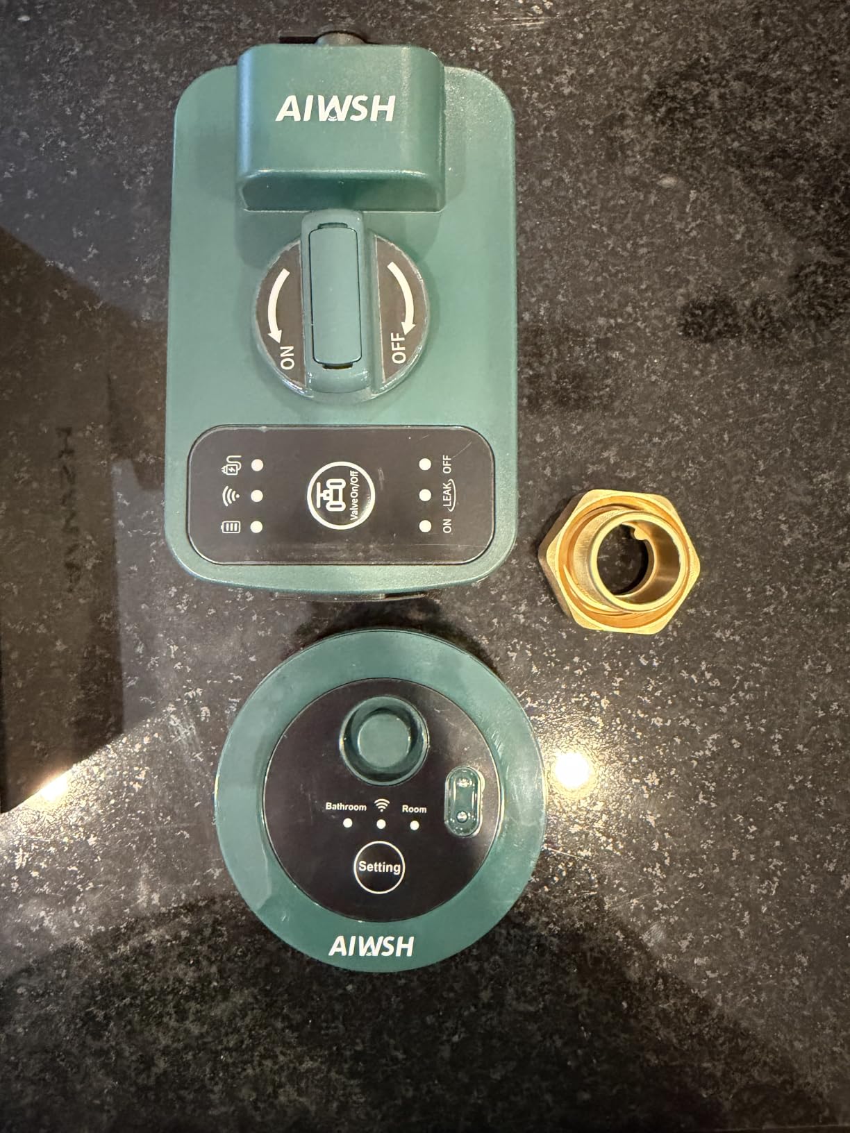 Smart Automatic Water Shutoff Valve & Leak Detector, 15 Sec Auto Shut-Off, Real-Time Leak Detection, No WiFi Required, Whole-Home Leak Protection System, 1640 ft LoRa Coverage, Fits 3/4