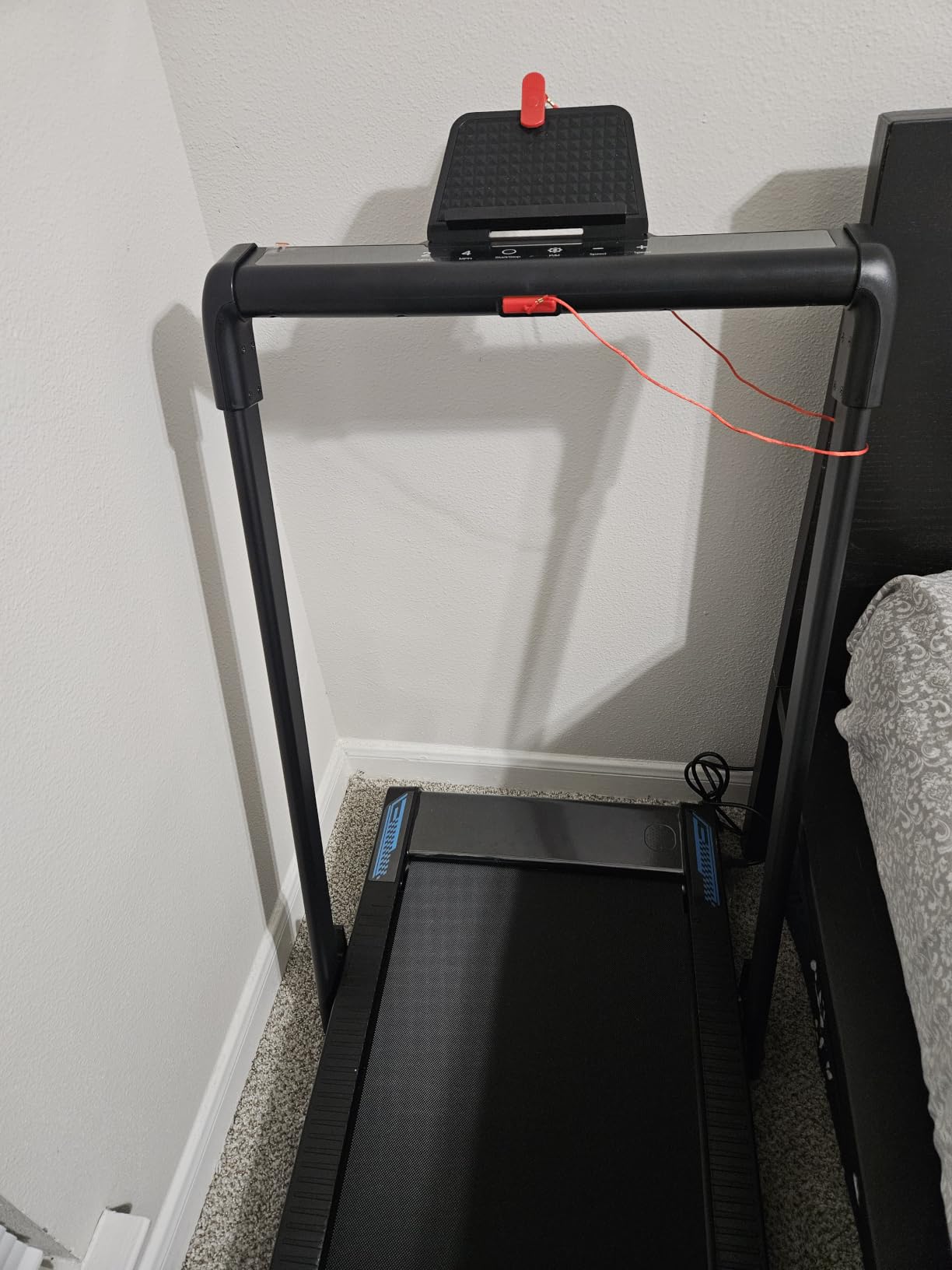 Treadmill with Speaker, 6-in-1 7.5MPH Foldable Treadmill for Home with App Compatible, Walking Pad with 10% Incline, LED Display, 3.0HP Brushless Drive, 350 LB Weight Capacity, 12 HIIT Programs customer photo 1