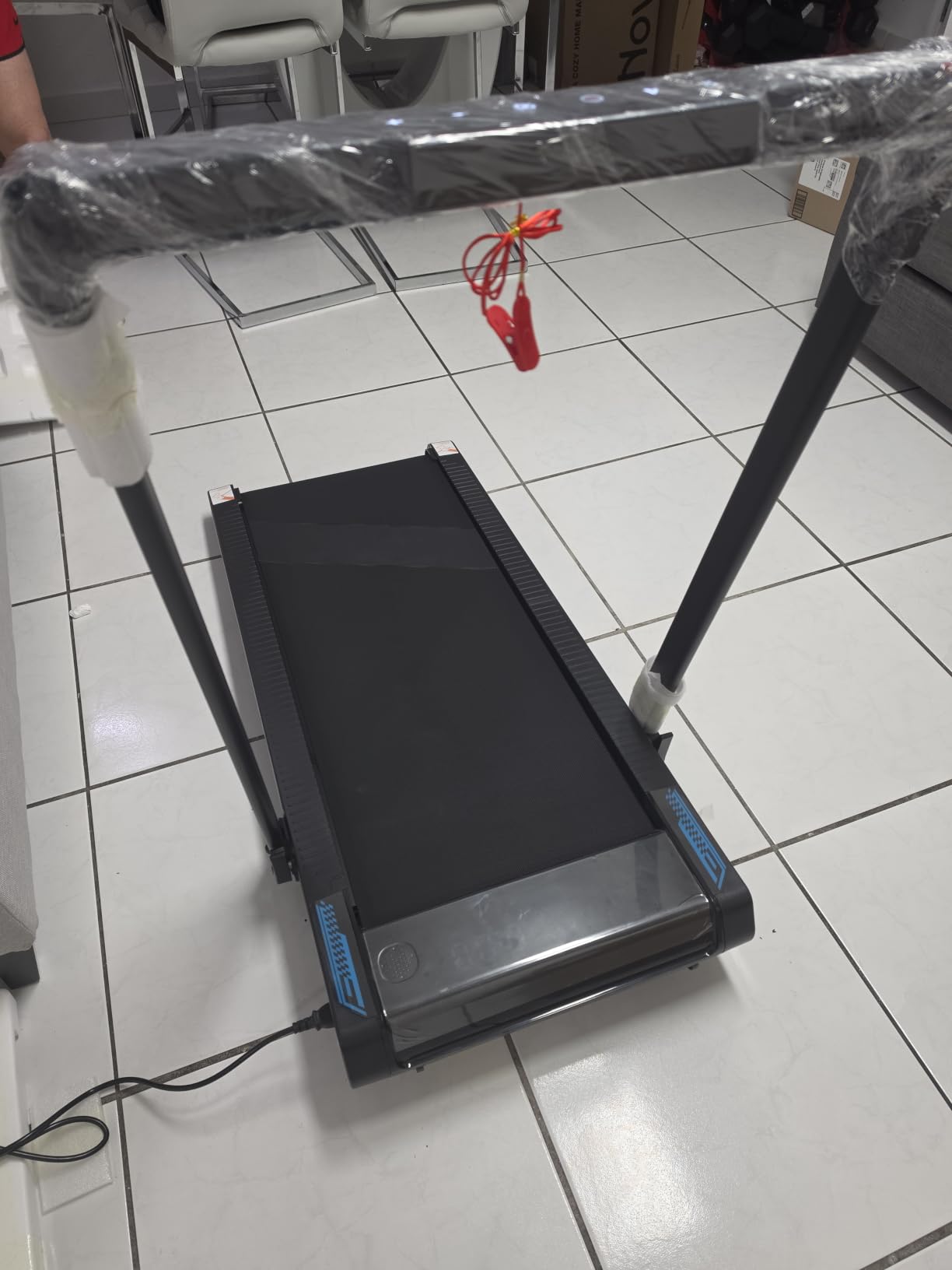 Treadmill with Speaker, 6-in-1 7.5MPH Foldable Treadmill for Home with App Compatible, Walking Pad with 10% Incline, LED Display, 3.0HP Brushless Drive, 350 LB Weight Capacity, 12 HIIT Programs customer photo 2