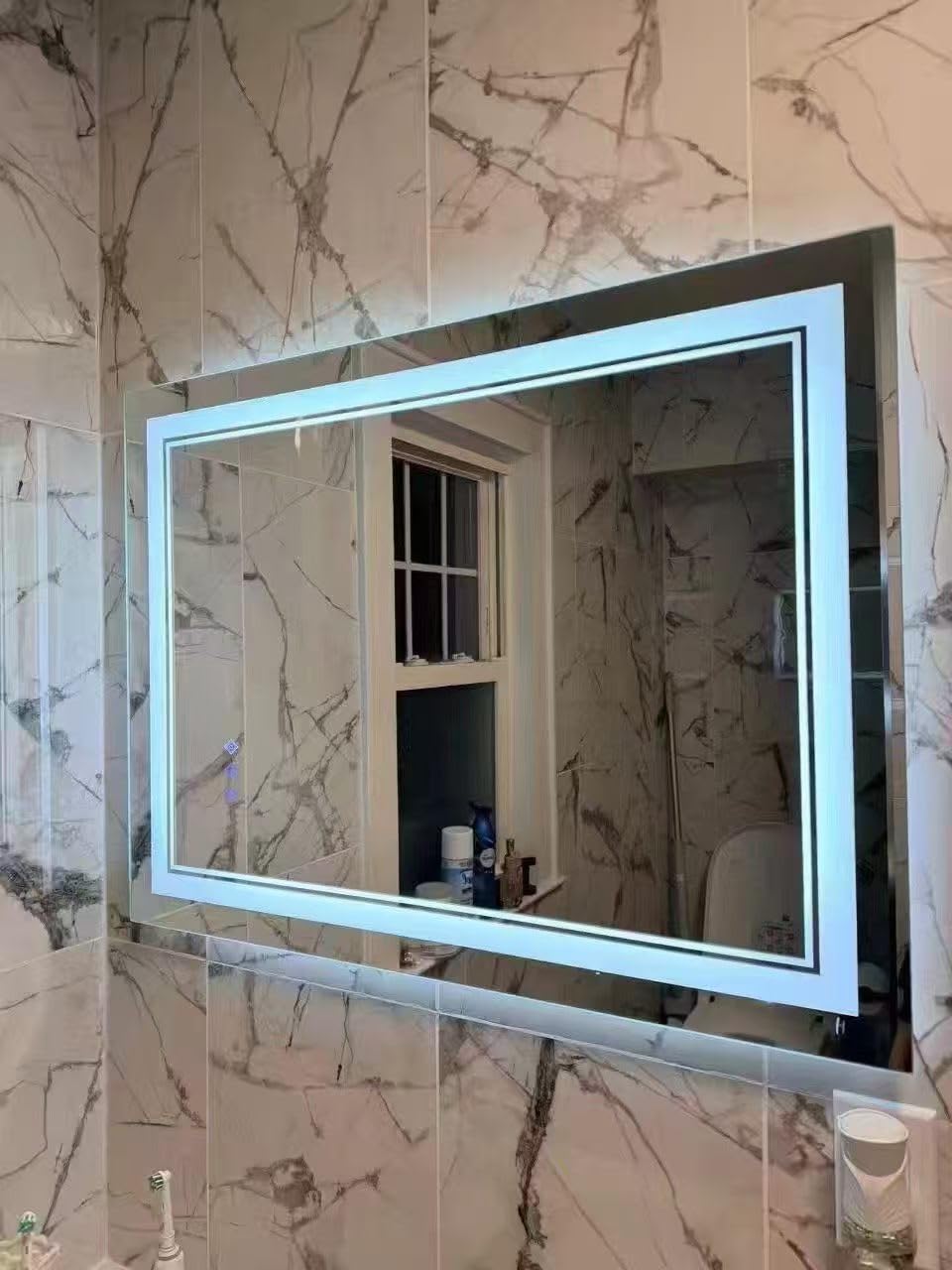 LED Bathroom Mirror, 24x32 Inch Vanity Mirror with Lights customer photo 1