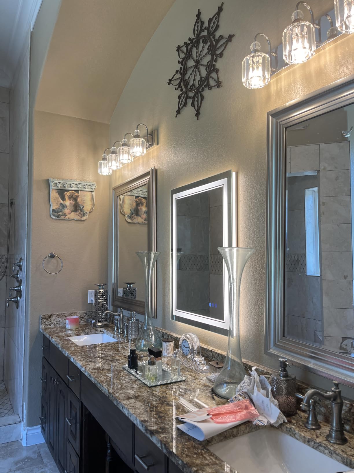 LED Bathroom Mirror, 24x32 Inch Vanity Mirror with Lights customer photo 2