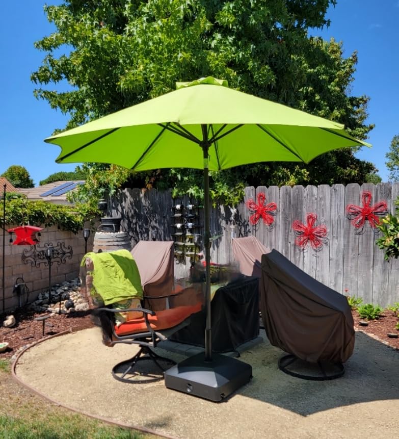 Maple99 Heavy Duty Umbrella Base with Wheels, Fillable Windproof Pole Holder, 125 lbs customer photo 2