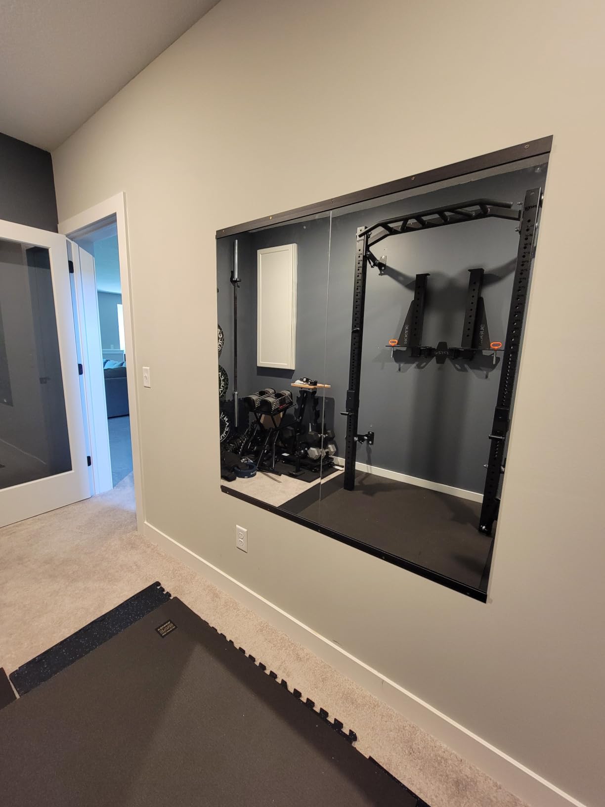 Home Gym Mirror 48x24 2-Pack, Thick Shatterproof Full Length Wall Mirror customer photo 2
