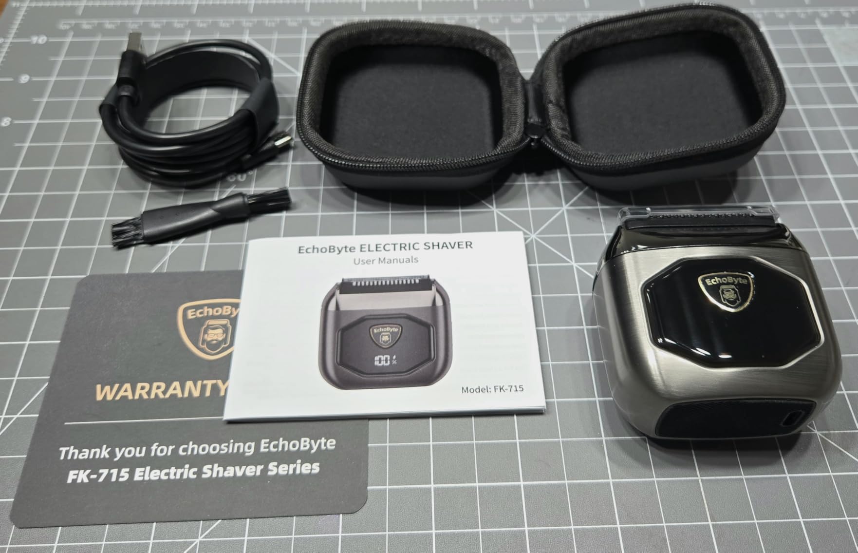 Electric Foil Shaver for Men: Full-Metal Body & 4 Floating Blades | Metal body, low vibration; easy-rinse magnetic head. IPX7 wet/dry, USB-C fast charge, 120-min runtime, LED and travel lock. customer photo 1