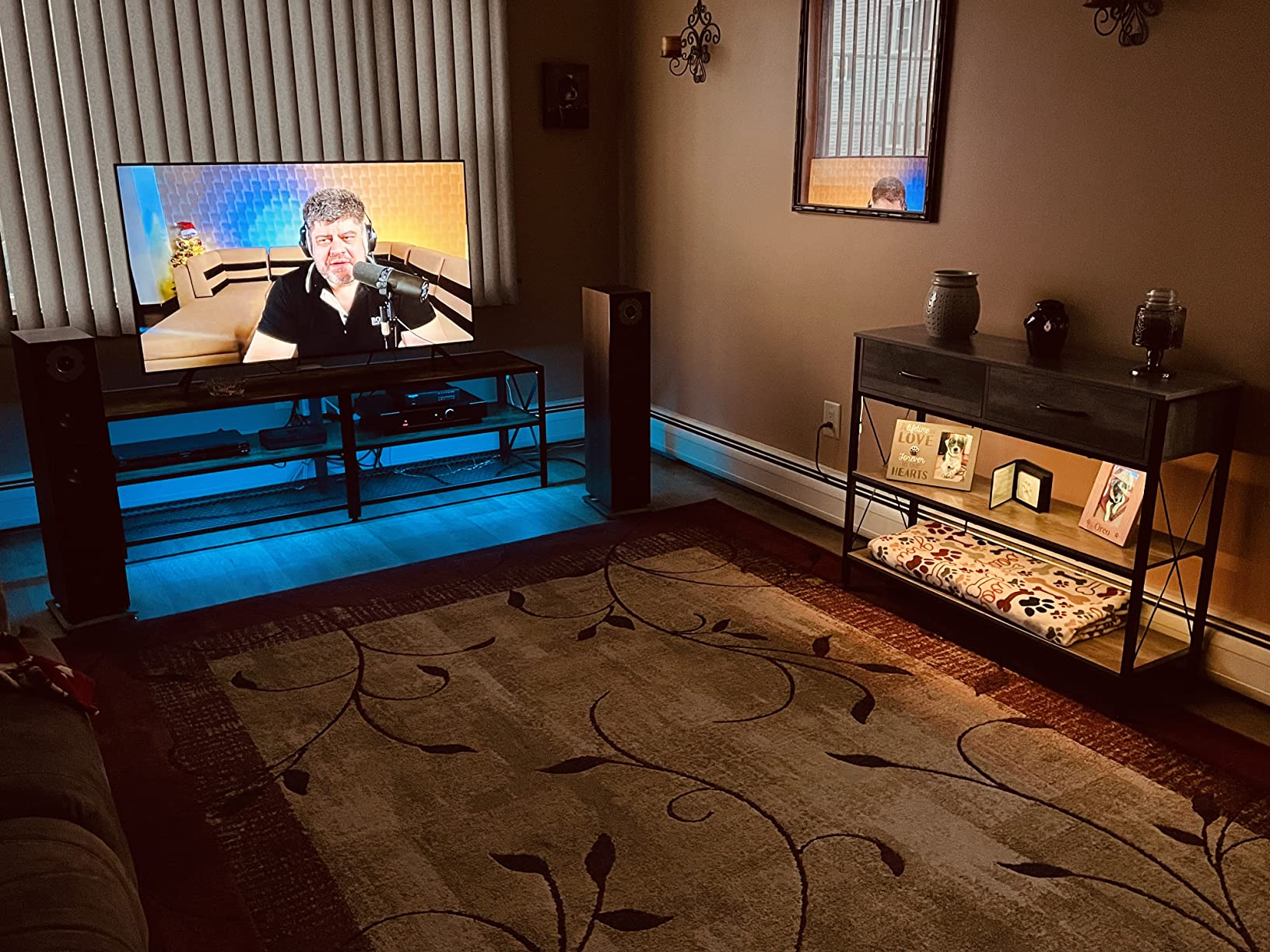VASAGLE 58 Inch TV Stand, Mid Century Entertainment Center with Storage customer photo 2