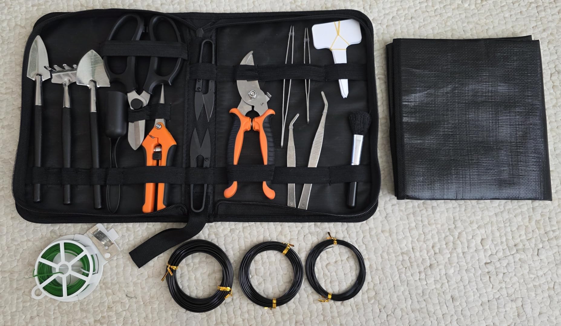 Bonsai Tools Set, 26 Pcs Garden Tools Set for Beginner, Includes Bonsai Wire Kit, Pruning Shears, Plant Mat, Bonsai Scissors, Succulent Tools in Leather Storage Bag, Ideal Gardening Gifts for Women customer photo 2