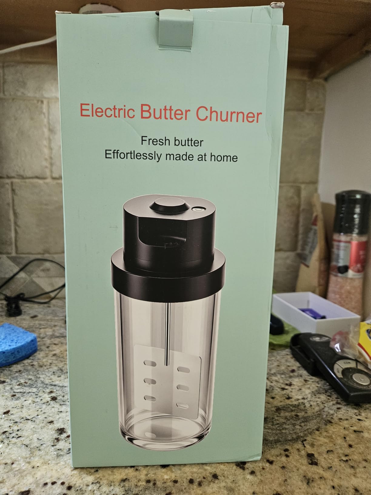 Electric Butter Churner High-Speed Blending One-Touch Butter Maker | 61oz Extra-Large Glass Jar Home & kitchen Fun Homemade Creamy Butter 1.8L customer photo 2
