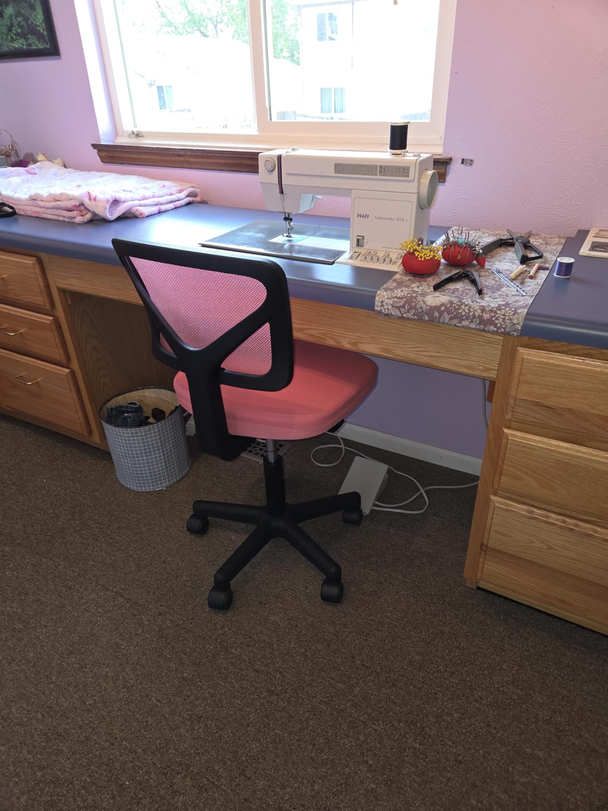 Sweetcrispy Small Armless Desk Chair, Mesh Rolling Office Chairs customer photo 2