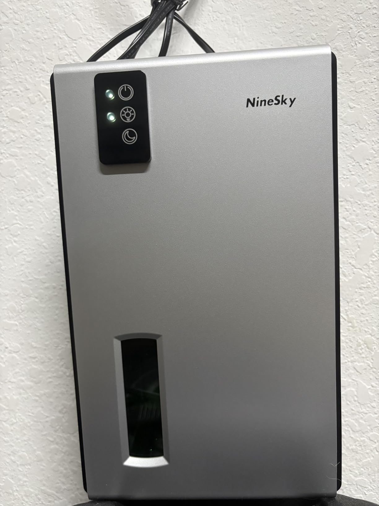 NineSky Dehumidifiers for Home, 1000 Sq.Ft Dehumidifier with 95oz Water Tank, Quiet Dehumidifier for Basement Bathroom Bedroom with 7-Color Ambient Light & Auto Shut Off, Black customer photo 1