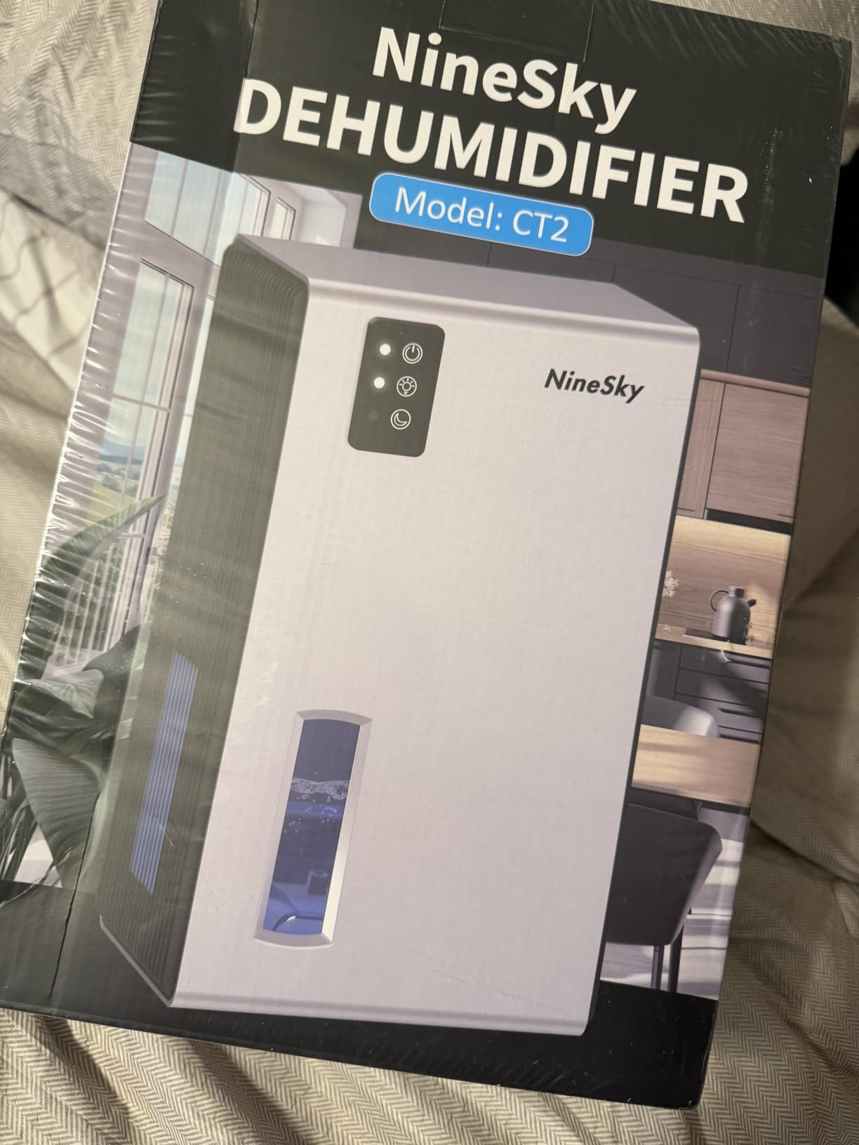 NineSky Dehumidifiers for Home, 1000 Sq.Ft Dehumidifier with 95oz Water Tank, Quiet Dehumidifier for Basement Bathroom Bedroom with 7-Color Ambient Light & Auto Shut Off, Black customer photo 2