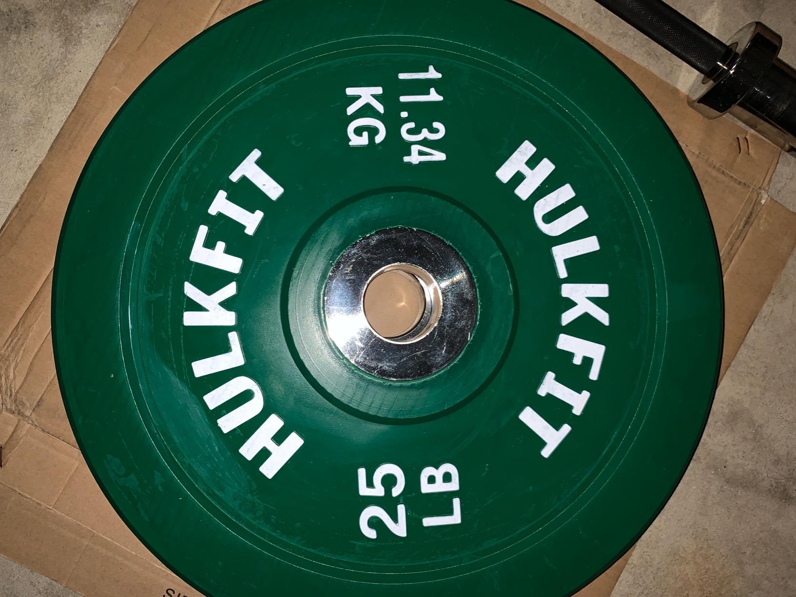 2-Inch Olympic Rubber Weight Plates Sets, Bumper Plates Set for Strength Training, 110-270LB Set, Colored customer photo 2