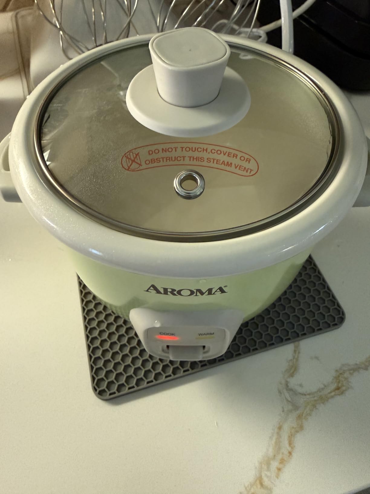 Aroma Housewares 4-Cups (Cooked) / 1Qt. Rice & Grain Cooker (ARC-302NG), White customer photo 1