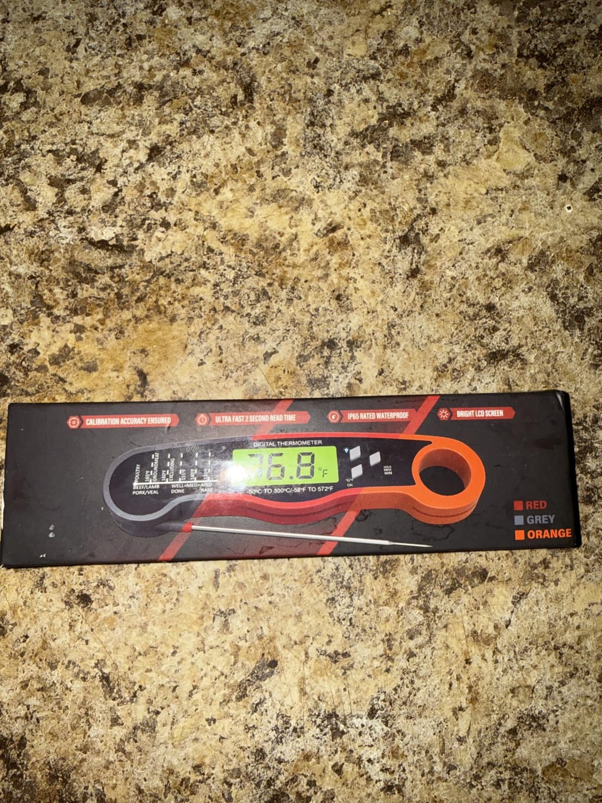 AWLKIM Meat Thermometer Digital, Instant Read Food Thermometer, Red customer photo 1