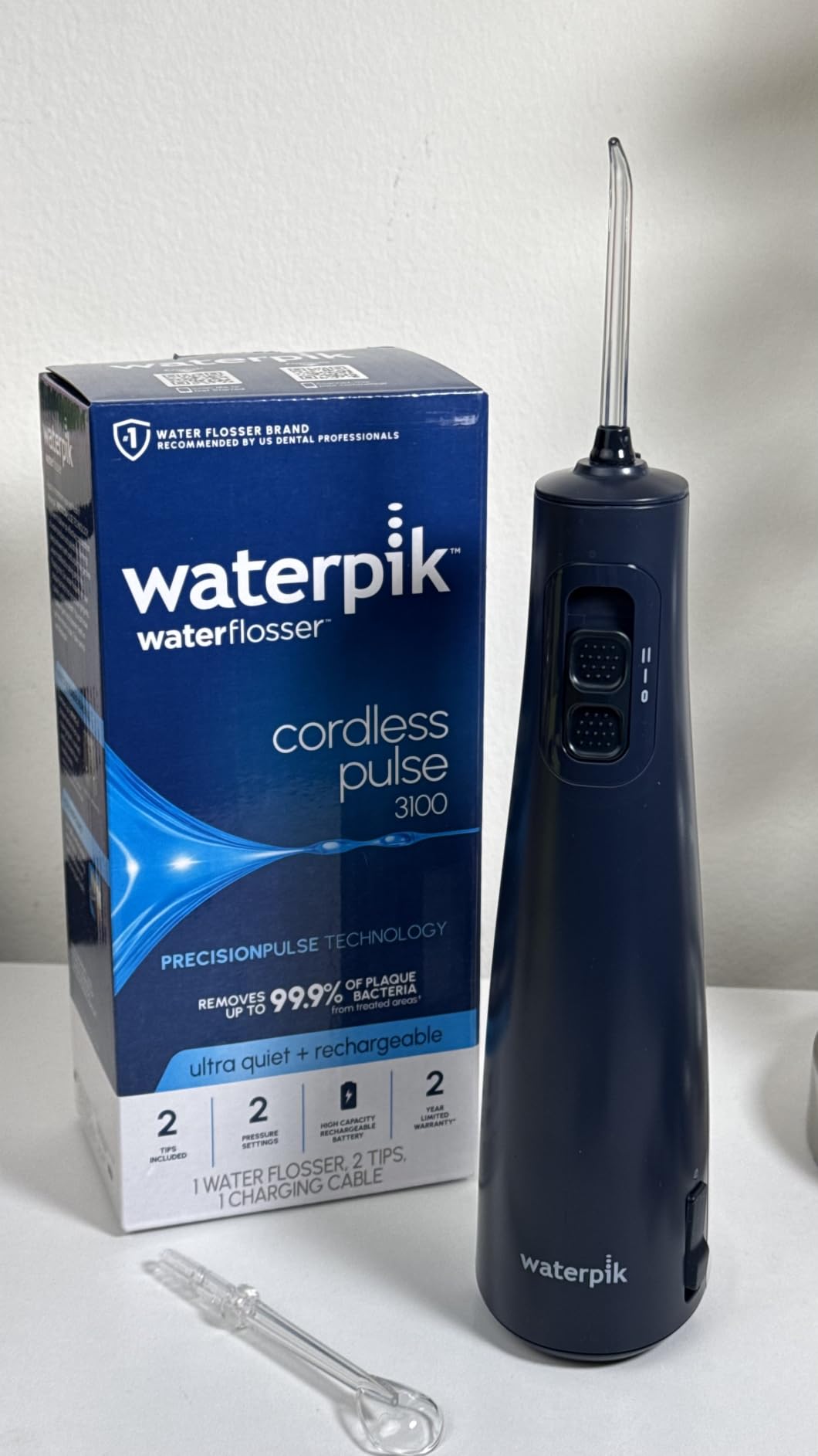 Waterpik Cordless Pulse 3100 Portable Water Flosser, Rechargeable, White customer photo 1