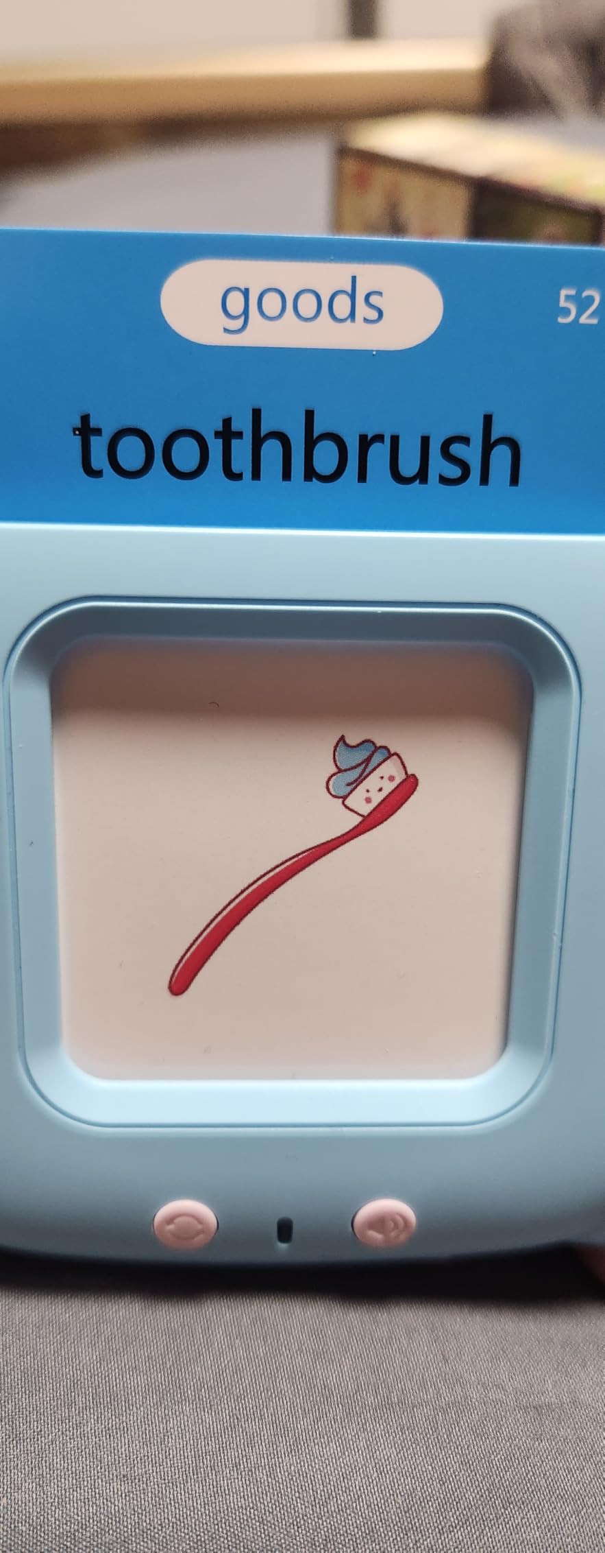 Airbition Talking Flash Cards for Toddlers Ages 1‑4,224 Words English Blue customer photo 1