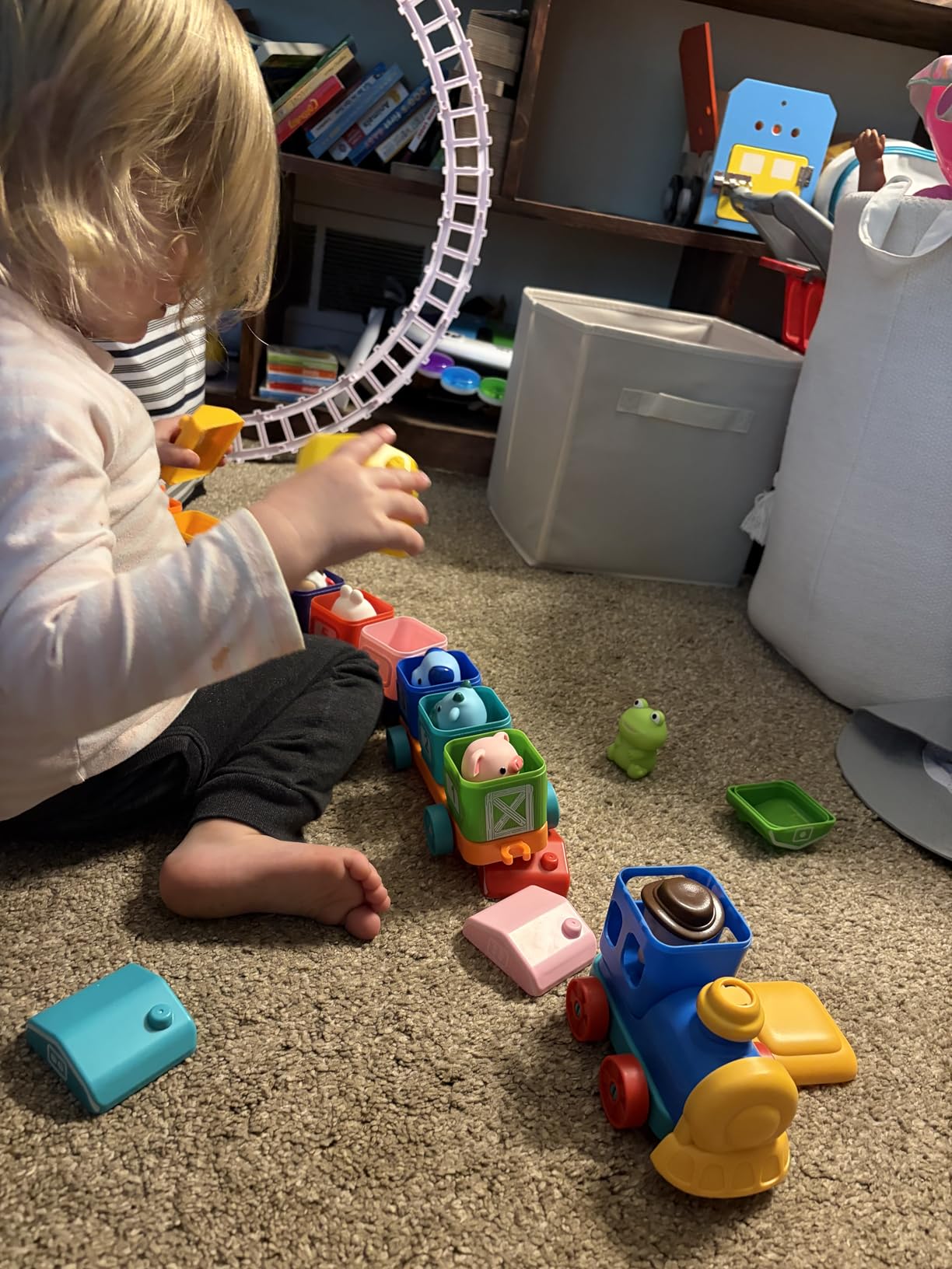 Play-Act Learning Toys for 1 2 3 Years Old, Counting, Matching & Sorting Montessori Learning Farm Train Including 9 Farm Animals, Birthday Gift for Baby Boys Girls customer photo 2