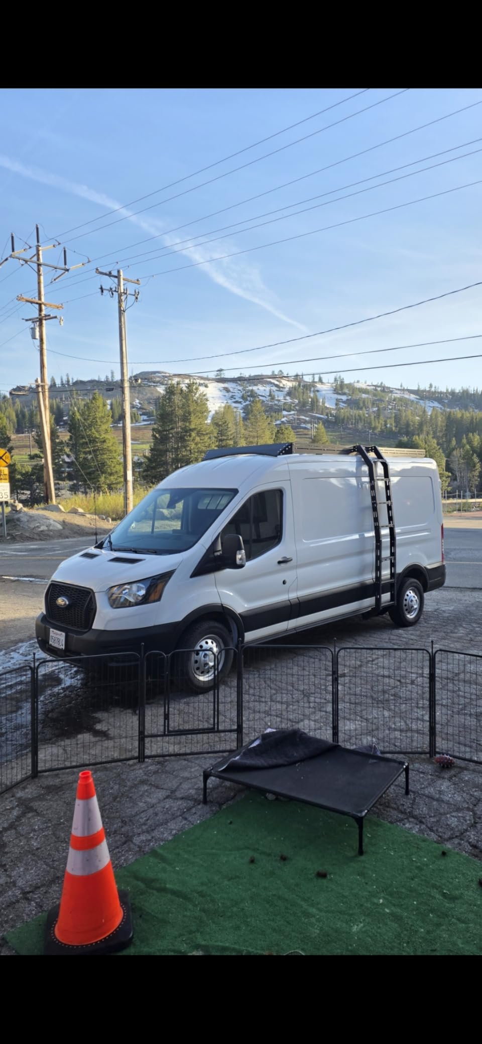 VANNCAMP Aluminum Ladder for Mercedes Sprinter High Roof,Round customer photo 1