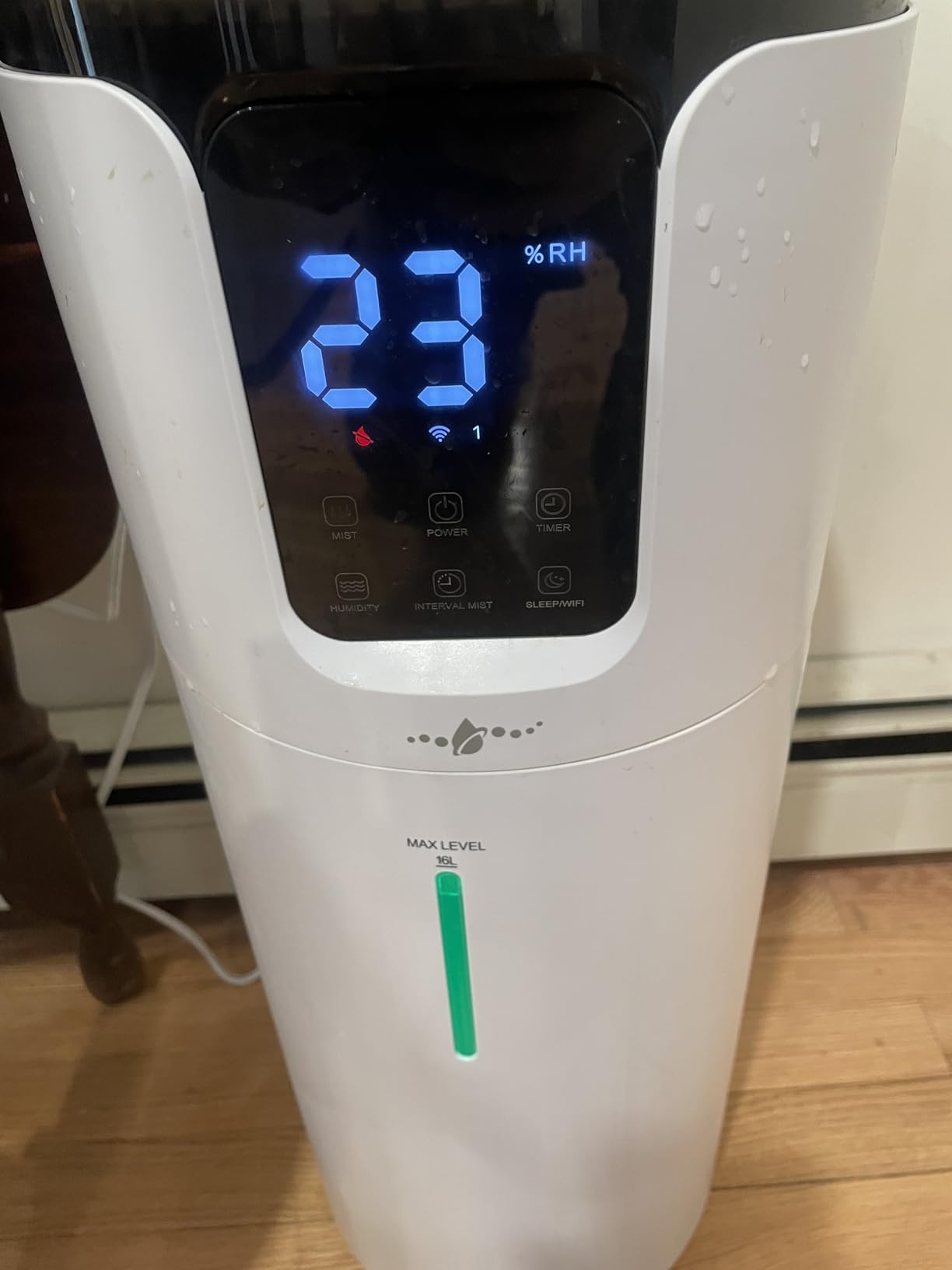 Lacidoll 16L Smart Humidifier large room, Whole house Humidifier for Home 1500 sq.ft with APP/Voice/Remote Control, Ultrasonic Cool Mist Humidifiers for Bedroom, Plants, office with Tube, White customer photo 1