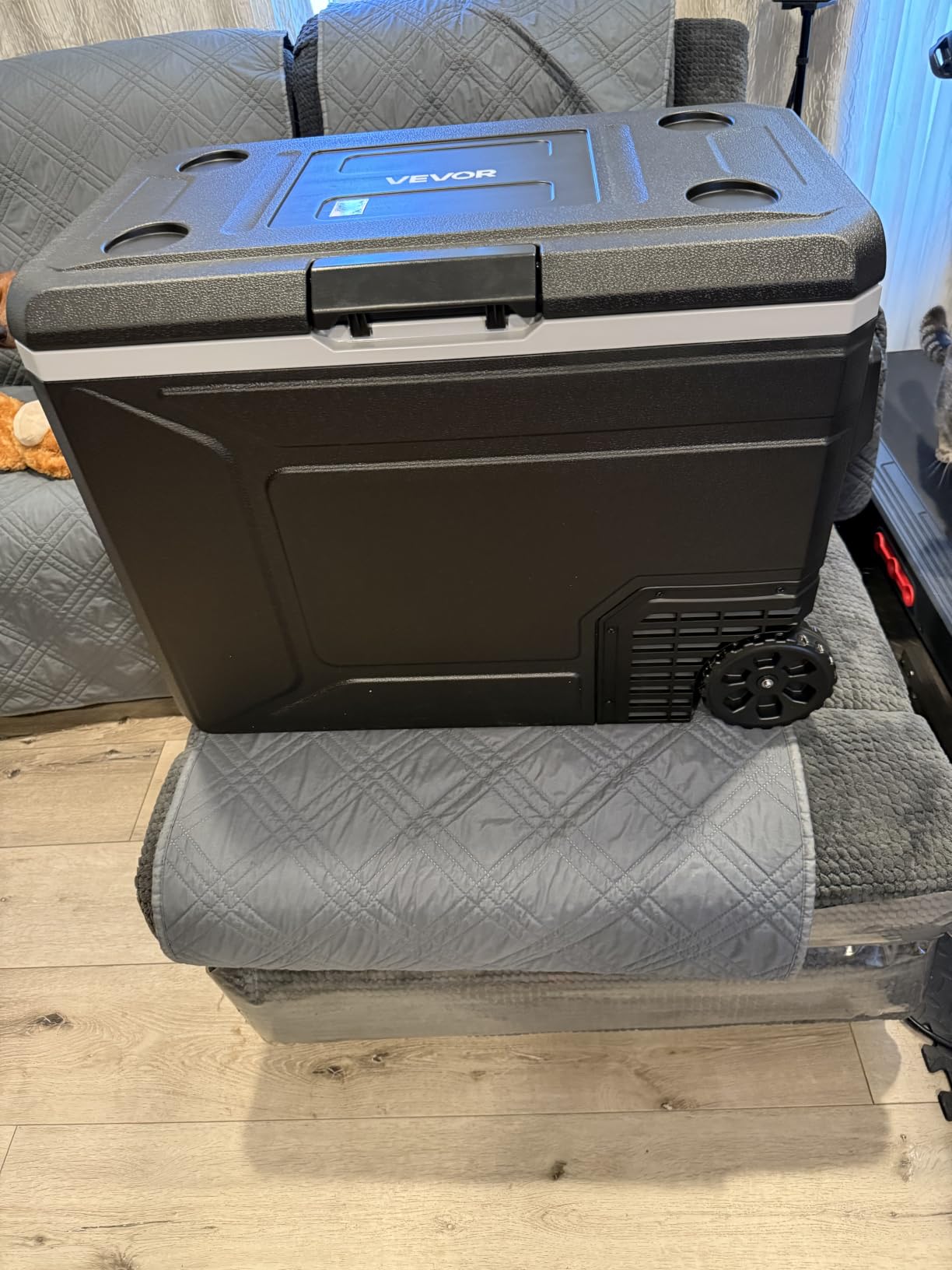 VEVOR 12 Volt Car Refrigerator, 26.4QT/25L Car Fridge, Portable Electric Freezer with -4℉ to 68℉ Adjustable Temp, 12/24V DC and 100-240V AC Compressor Cooler for Outdoor, Camping, RV customer photo 2