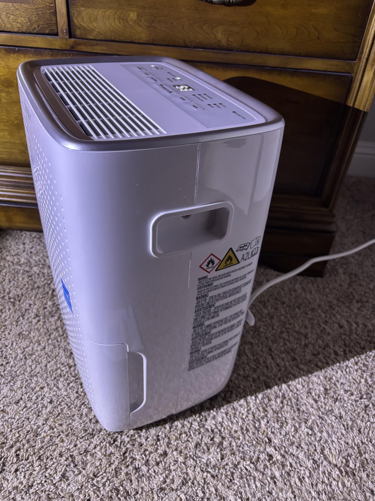 6000 Sq.Ft. Energy Star Dehumidifier for Basement, Max 100Pint/Day Smart WiFi Dehumidifier with Drain Hose, Voice & APP Control, Adjustable Humidistat for Home, Bedroom, Bathroom, Garage, RV(White) customer photo 1